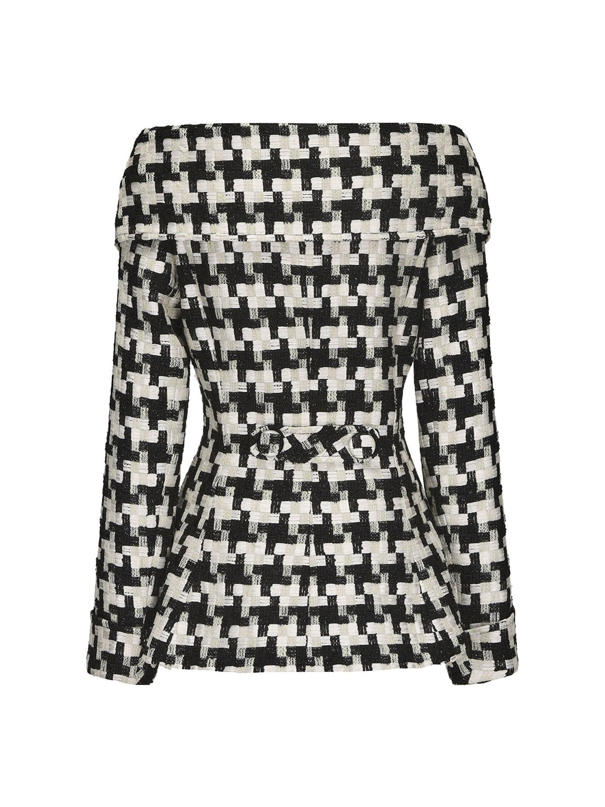 Marlee Plaid Top (Black/White) (Final Sale)