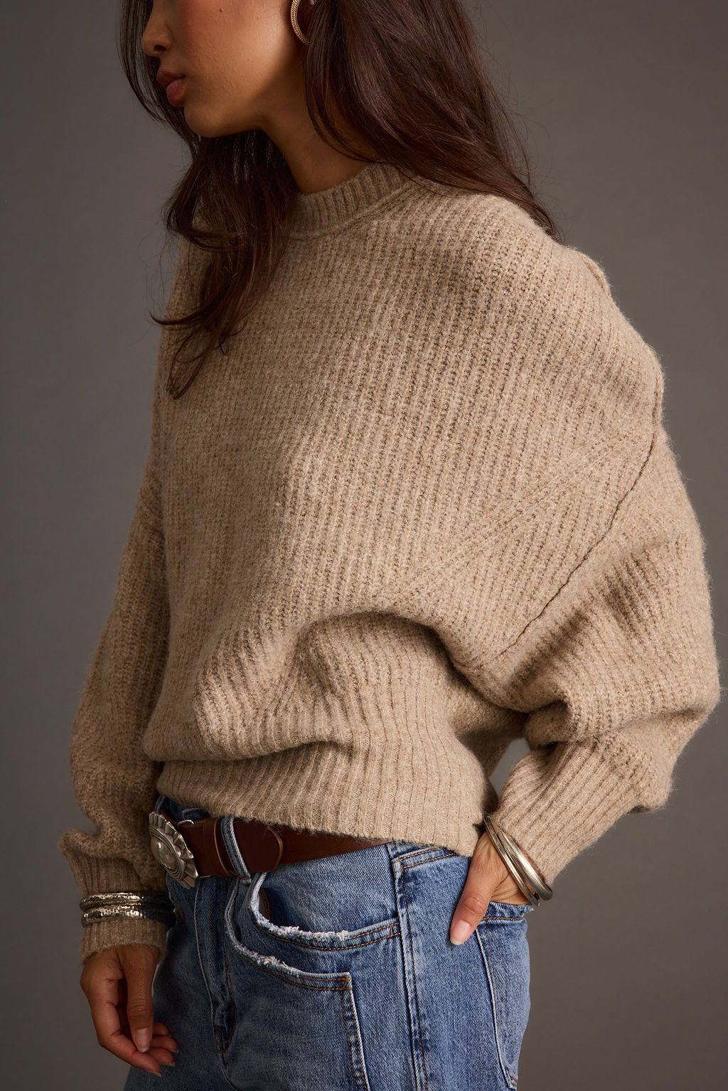 Shae Taupe Pullover Sweater
