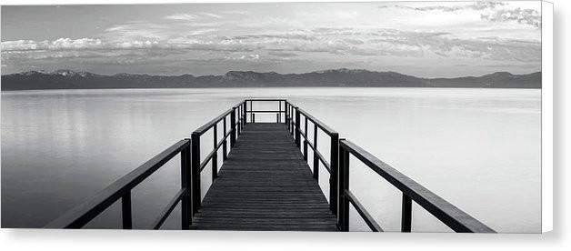 Pure State Of Mind Lake Tahoe Pier - Canvas Print-20.000" x 7.375"-Lake Tahoe Prints