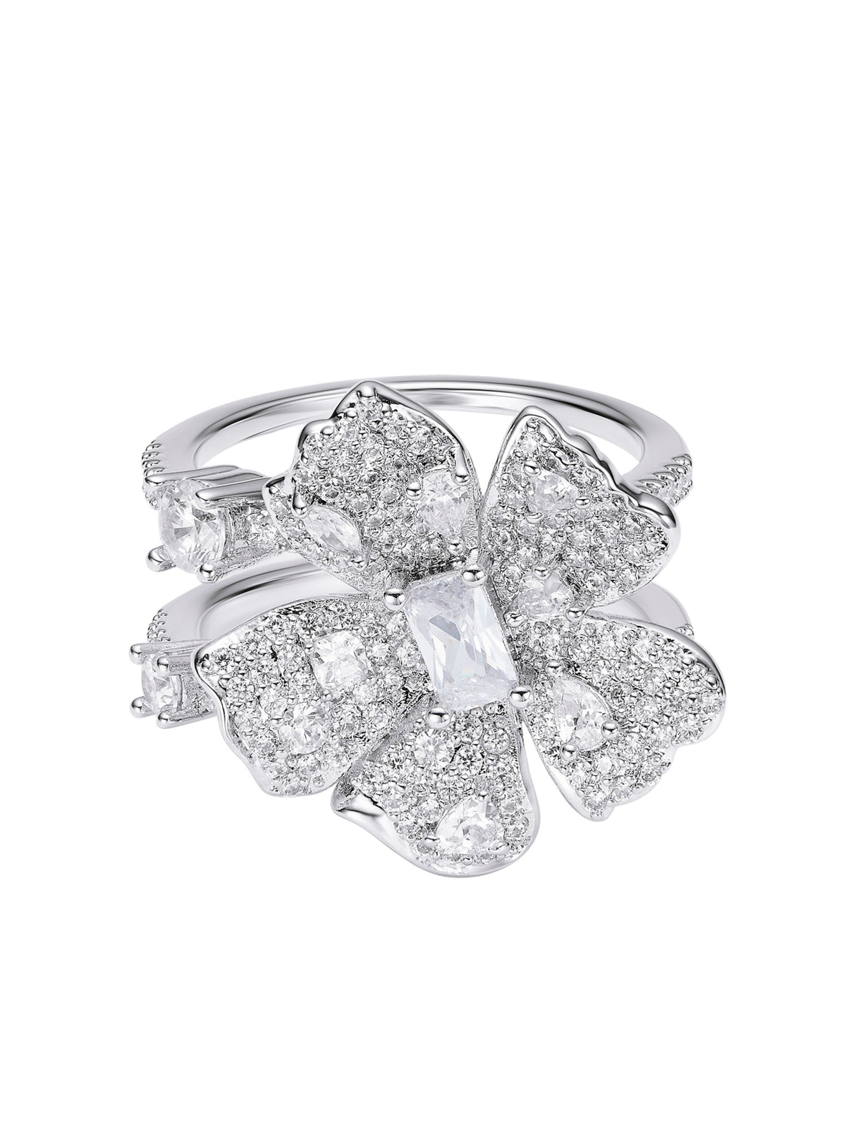 Diora Floral White Ring