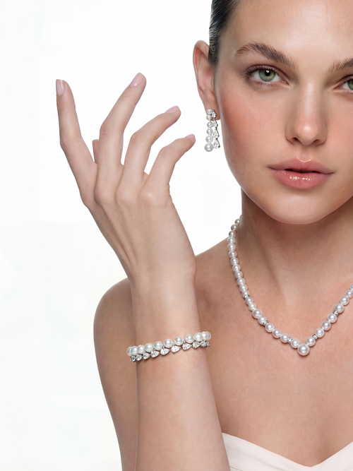 Amara Pearl and Crystal Bracelet