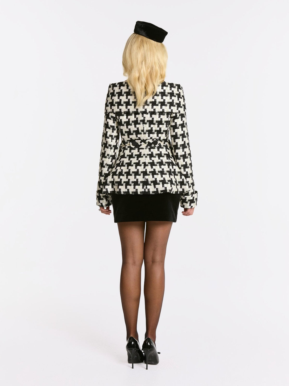 Marlee Plaid Top (Black/White) (Final Sale)