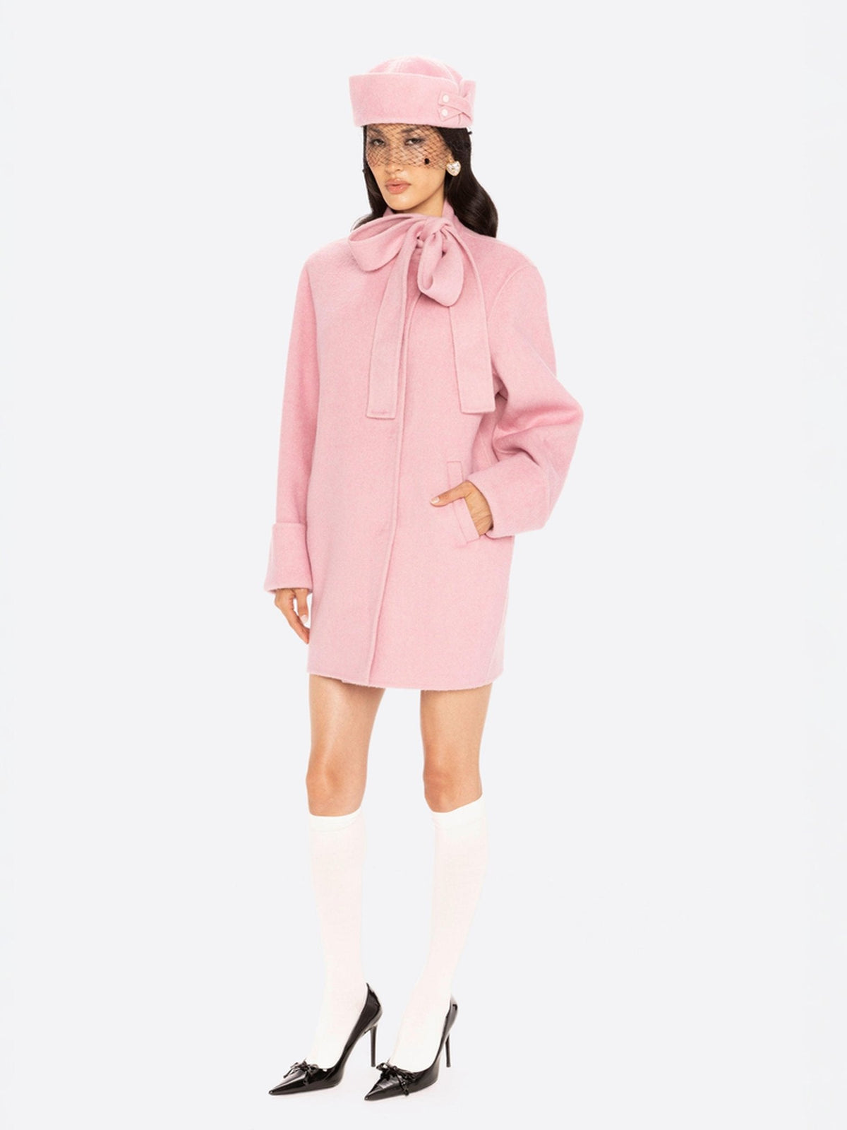 Juliette Cocoon Coat (Pink)
