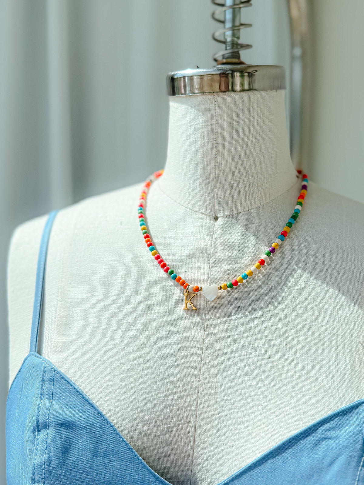 Colorful Beads Initial Choker