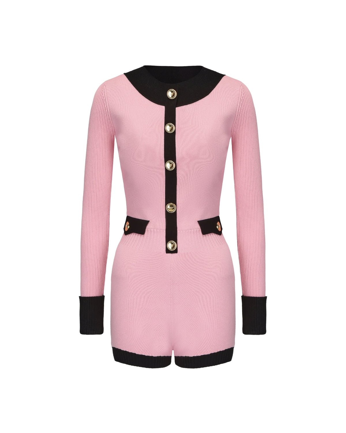 Matilda Knit Jumpsuit (Pink) (Final Sale)