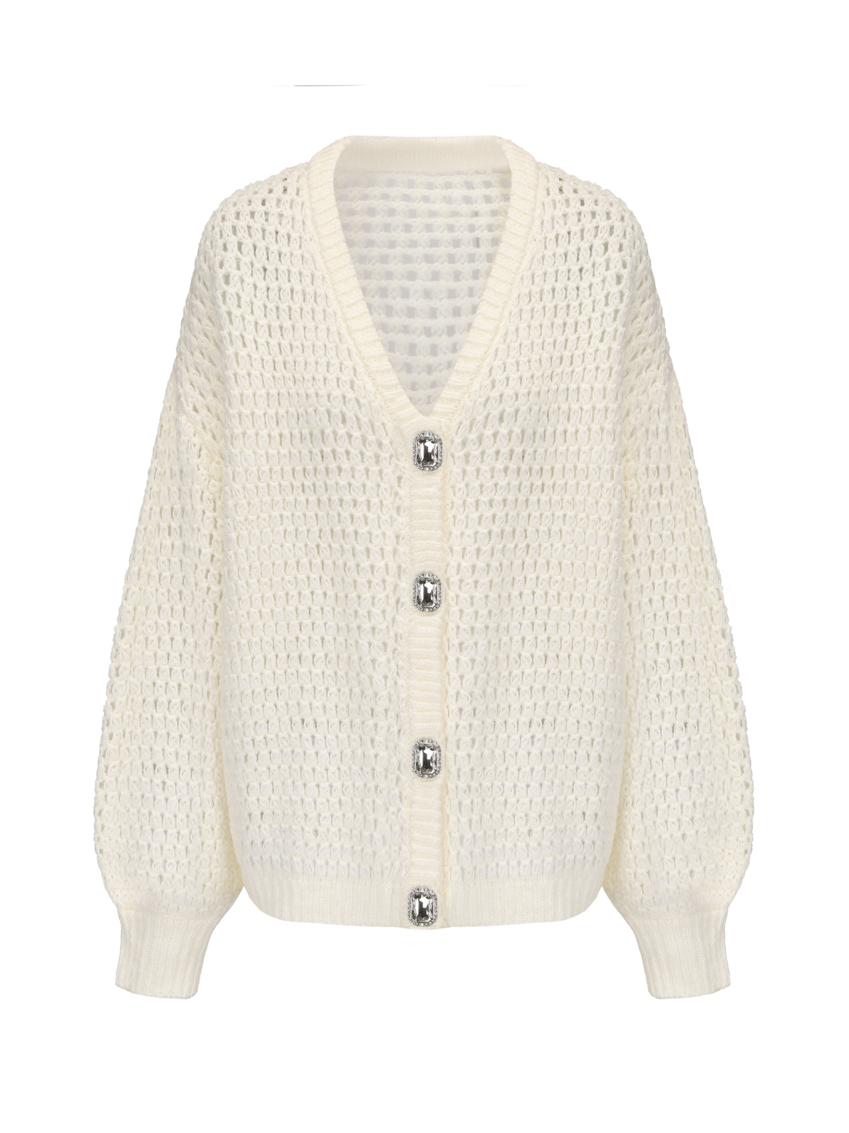 Alexis Cardigan + Scarf Set (White) (Final Sale)