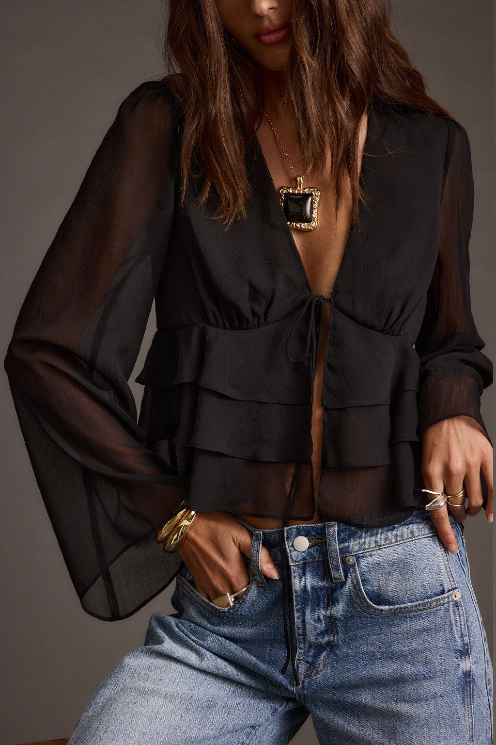 Alexa Black Blouse