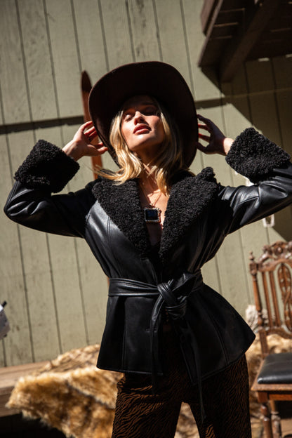 Banks Black Belted Coat