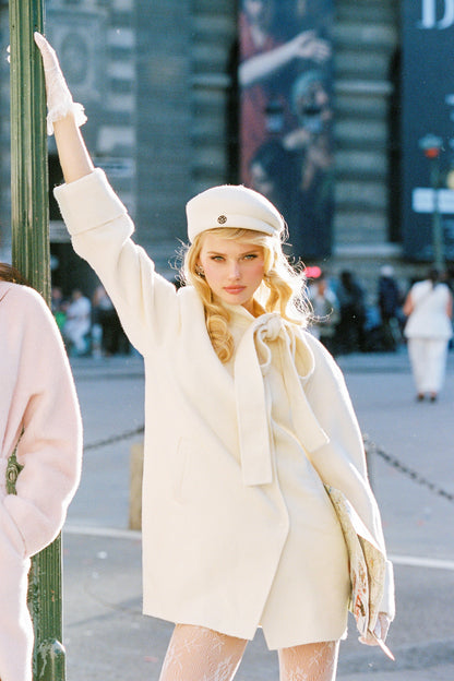 Juliette Cocoon Coat (White)