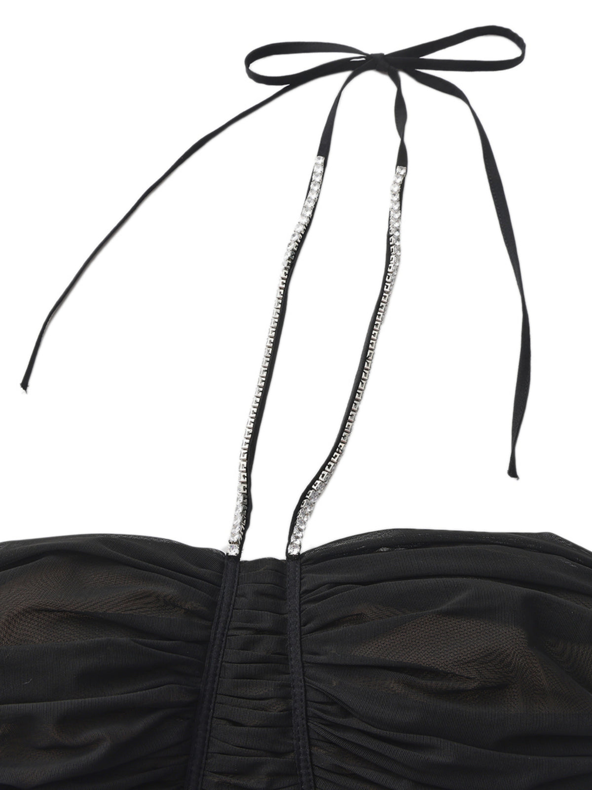 Nora Crystal-Halter Black Dress