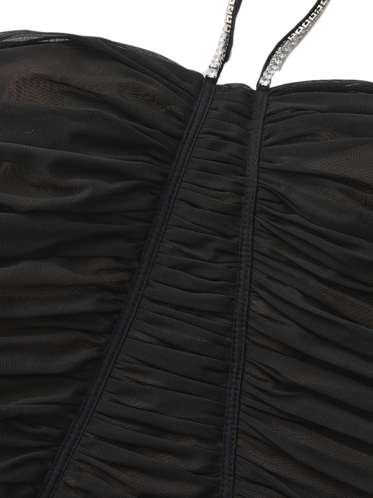 Nora Crystal-Halter Black Dress