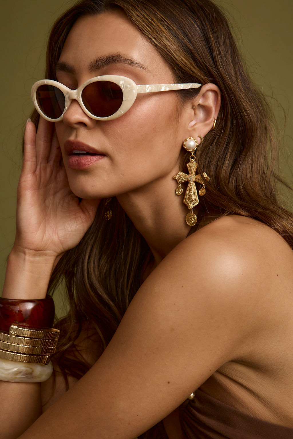 Joanne Cream Milky Sunglasses