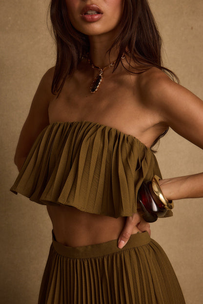 Lima Olive Crop Top