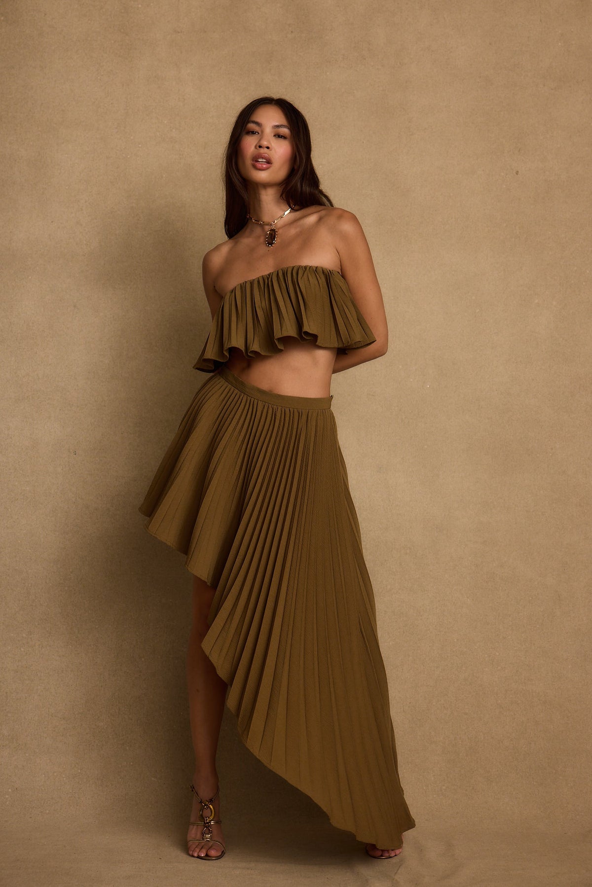Lima Olive Crop Top