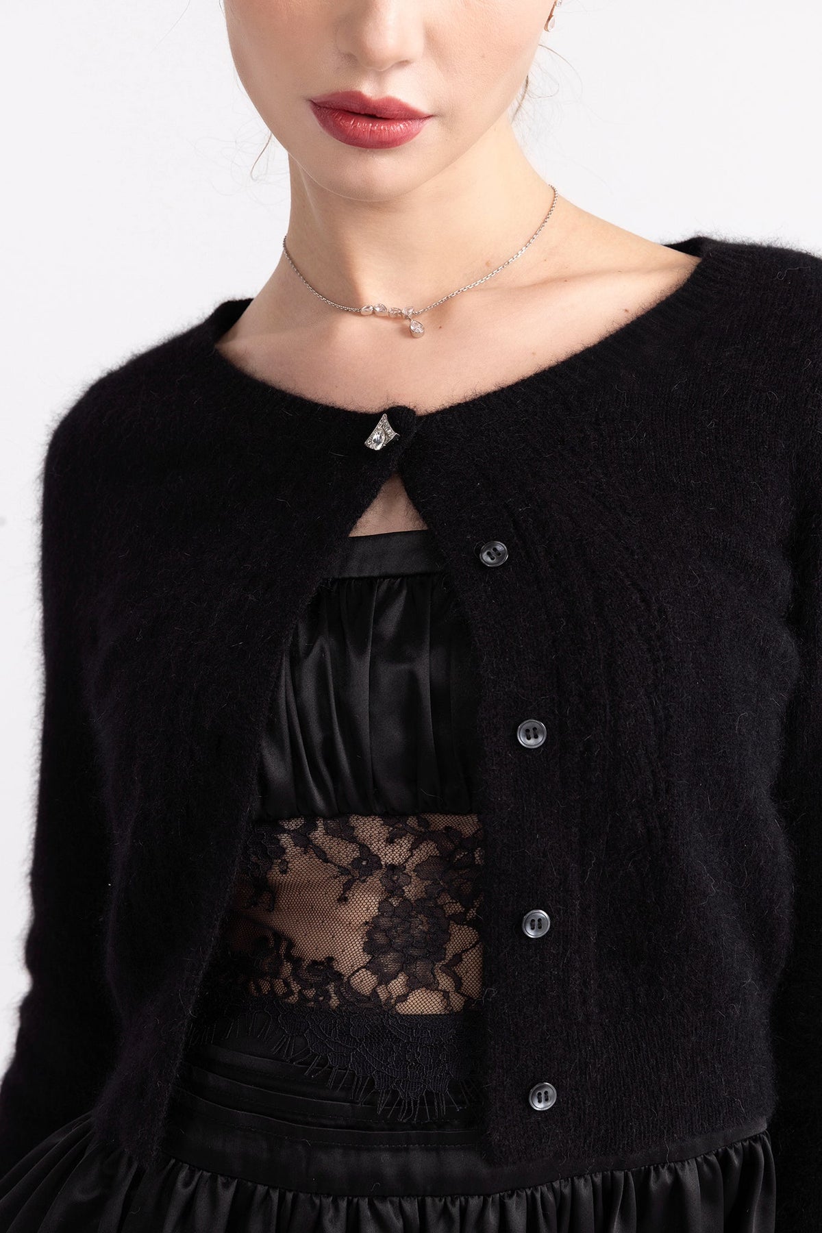 Mirabelle Knitted Cardigan (Black)