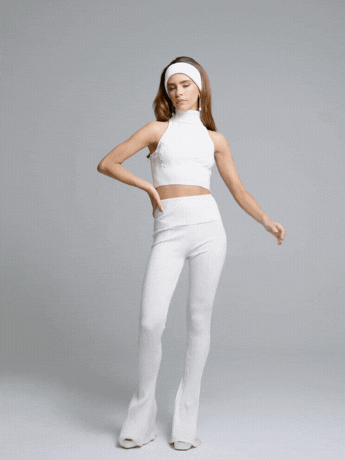 Janelle Knit Pants (White) (Final Sale)