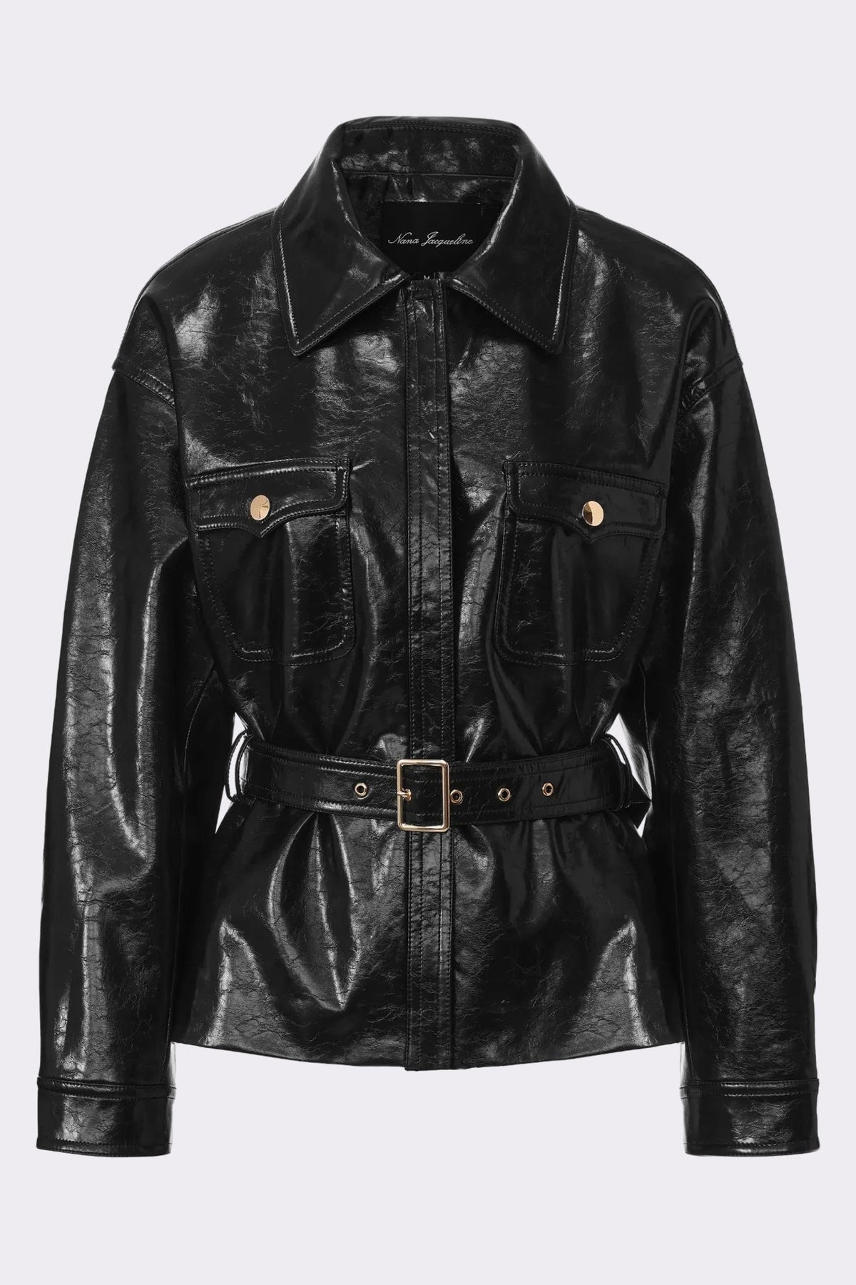 Isabella Vegan Leather Jacket (Black) (Final Sale)