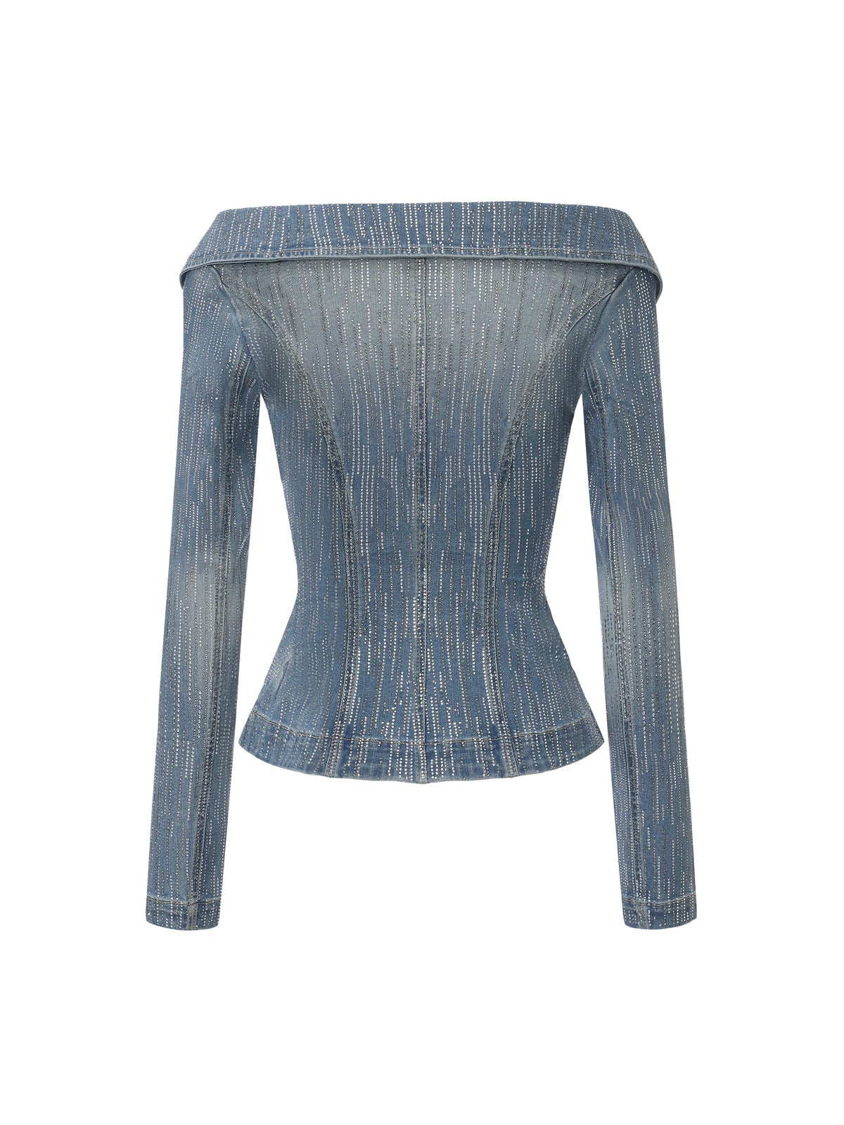 Monique Crystal Blue Denim Top