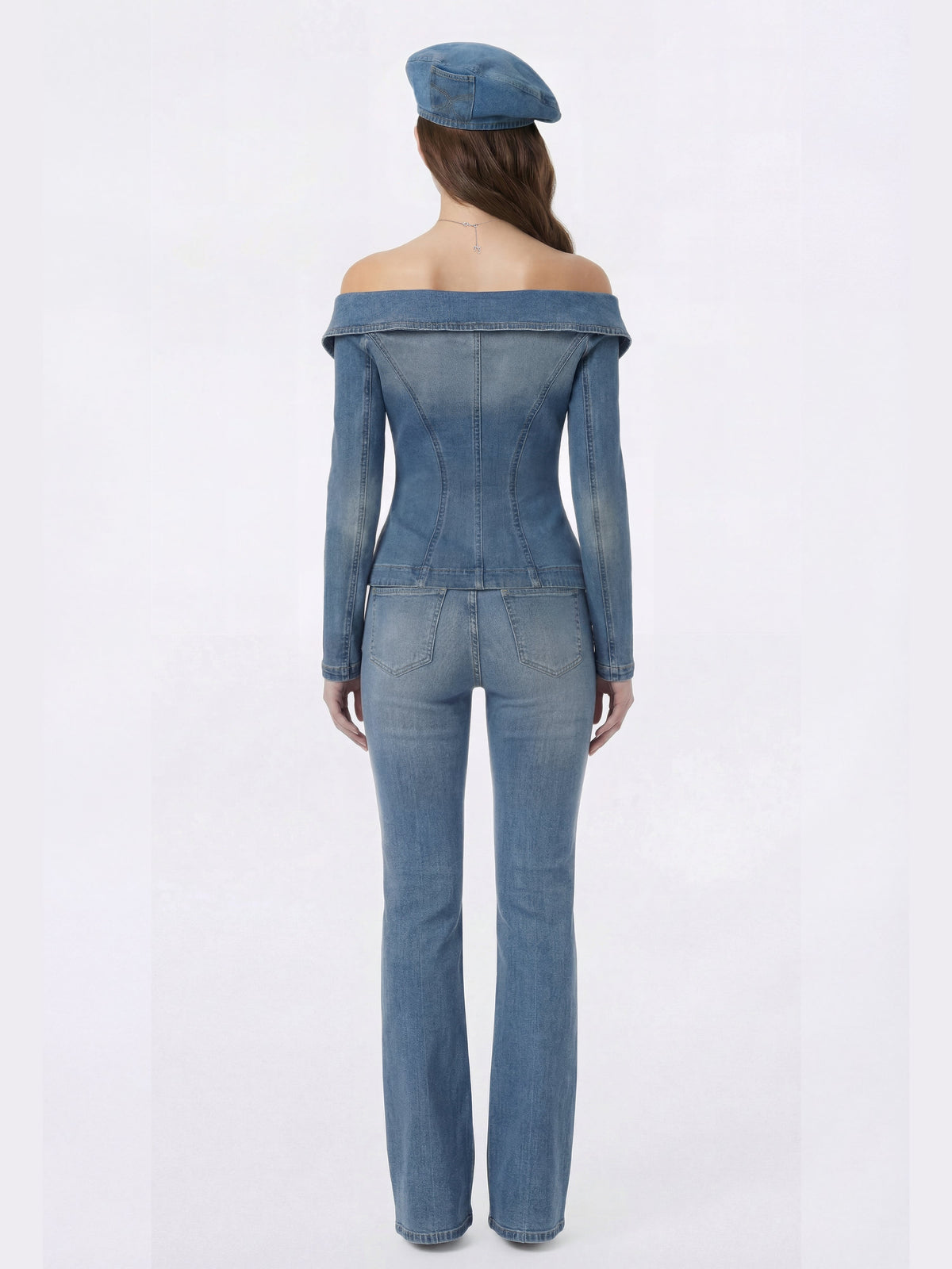 Monique Tailored Light Blue Denim Top