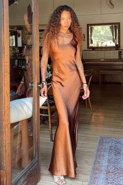 Orion Bronze Maxi Dress