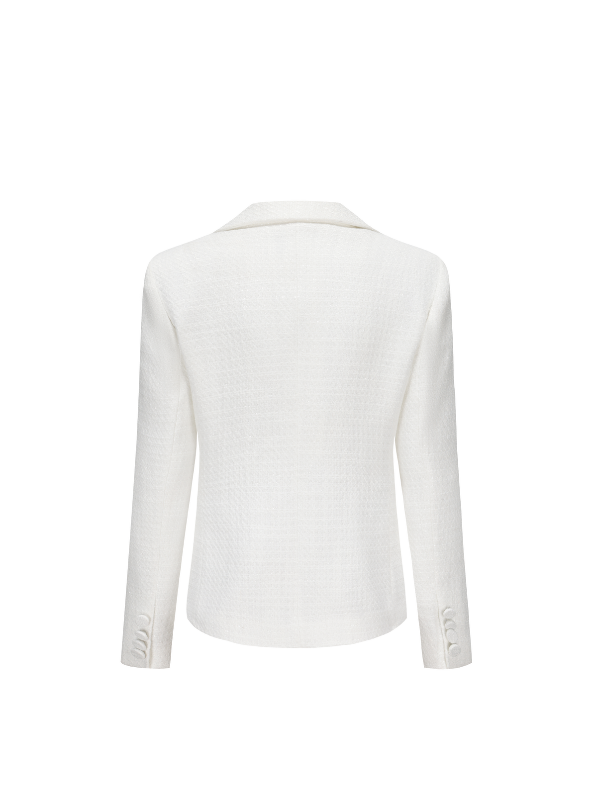 Maya Textured Lapel White Suit Jacket (Final Sale)