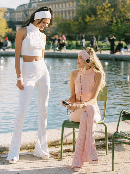 Janelle Knit Pants (Peach) (Final Sale)