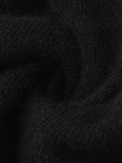 Brigitte Off-Shoulder Knit Black Top
