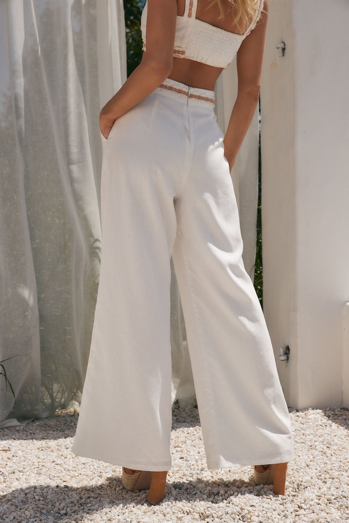 Summer Night City Buckle Trousers