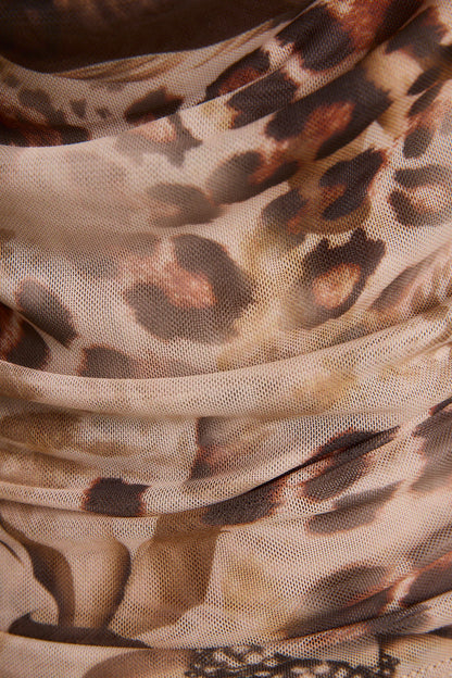 Sundown Animal Cowl Neck Blouse