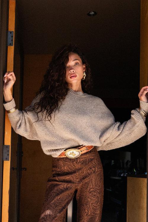 Shae Taupe Pullover Sweater