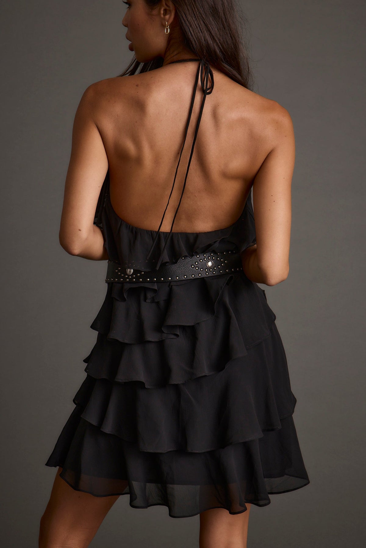 Sutton Black Studded Mini Dress