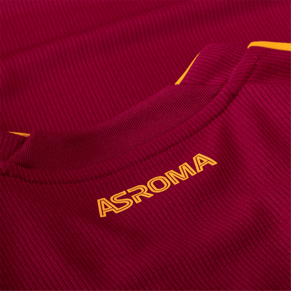 adidas Men's Roma Manu Kone Home Jersey w/ Europa League Patches 25/26 (Burgundy) | SoccerWearhouse
