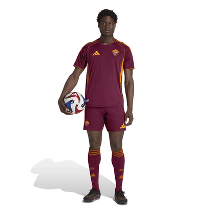 adidas Roma Authentic Matías Soulé Home Jersey w/ Europa League Patches 25/26 (Burgundy) | SoccerWearhouse