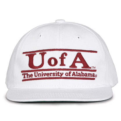 Alabama Crimson Tide Retro Bar Snapback - White, product view