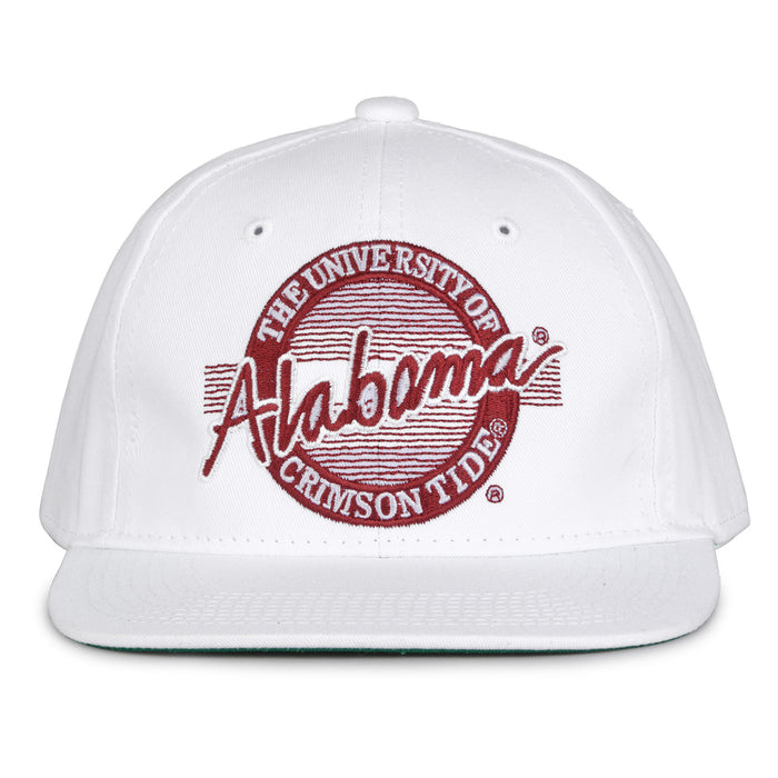 Alabama Crimson Tide Retro Circle Snapback - White, product view
