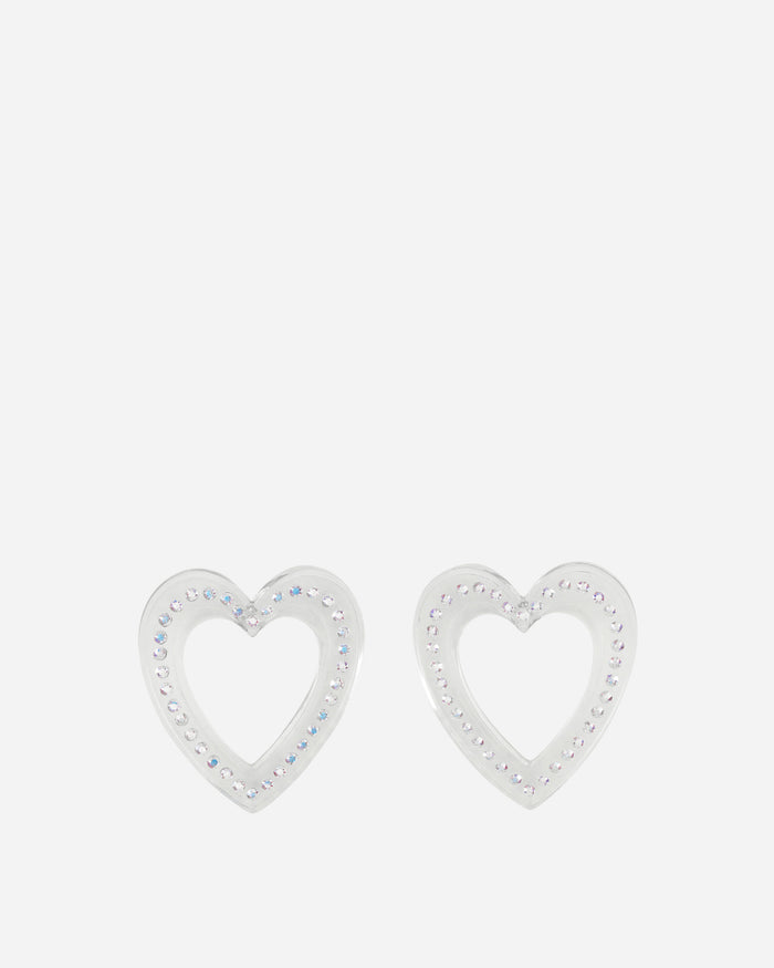 Safsafu Wmns Big Heart Earrings Transparent Jewellery Earrings 1-23-E1 004