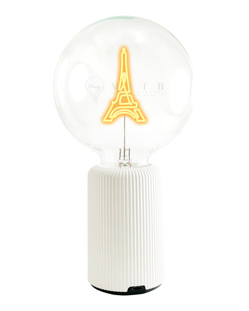 Bulb EIFFEL TOWER Amber with Base Table Lamp PORTABLE Pop Nomad Blue