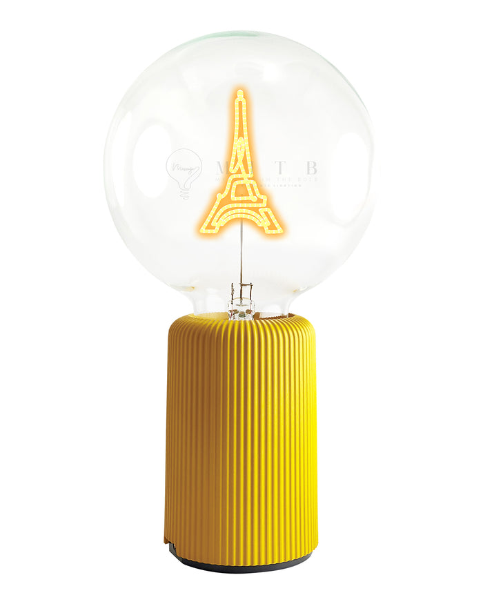 Bulb EIFFEL TOWER Amber with Base Table Lamp PORTABLE Pop Nomad Blue