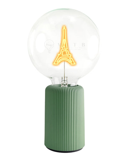 Bulb EIFFEL TOWER Amber with Base Table Lamp PORTABLE Pop Nomad Blue