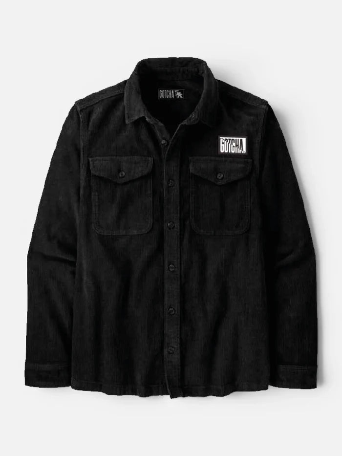 Camisa Gotcha Solid Corderoy Negro