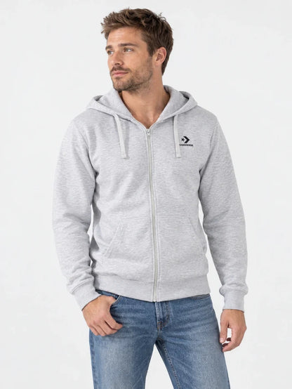 Campera Converse Nova Jacket Unisex con Capucha Gris — vista principal
