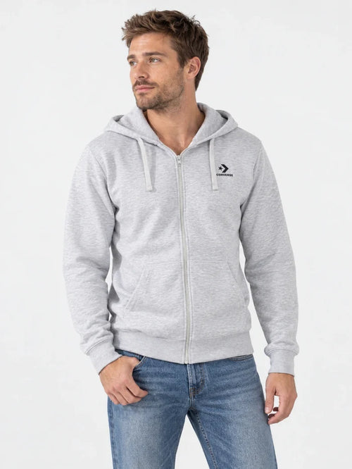Campera Converse Nova Jacket Unisex con Capucha Gris — vista principal