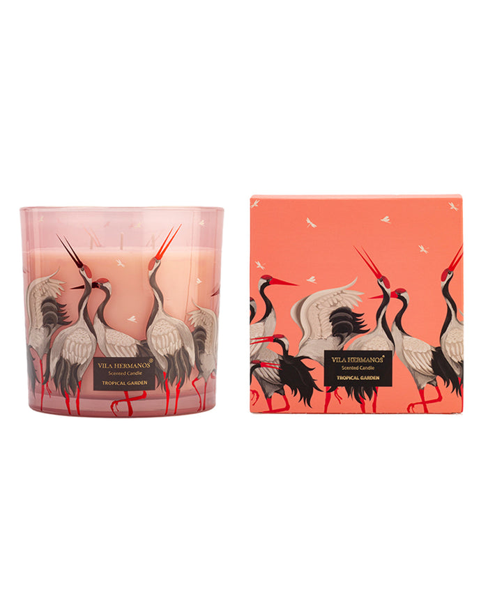 Candle in Jar JUNGLETOPIA flamingo pink 1450gr