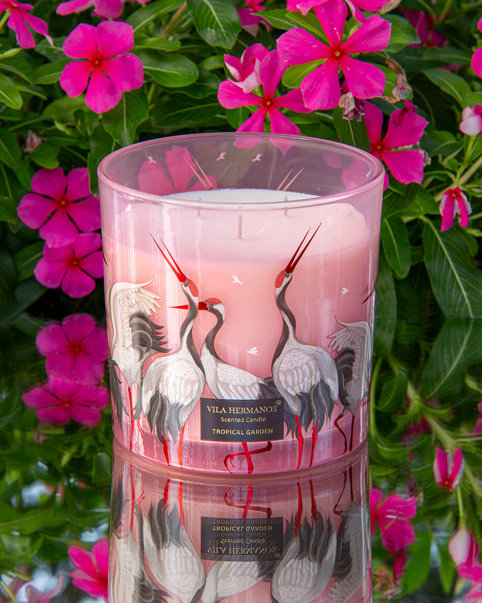Candle in Jar JUNGLETOPIA FLAMINGO PINK 650gr