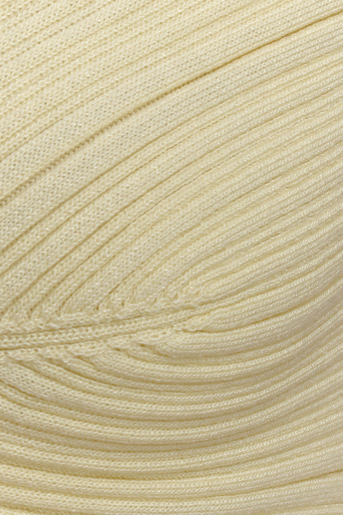Coleene Pointelle Knit Top - Lemon