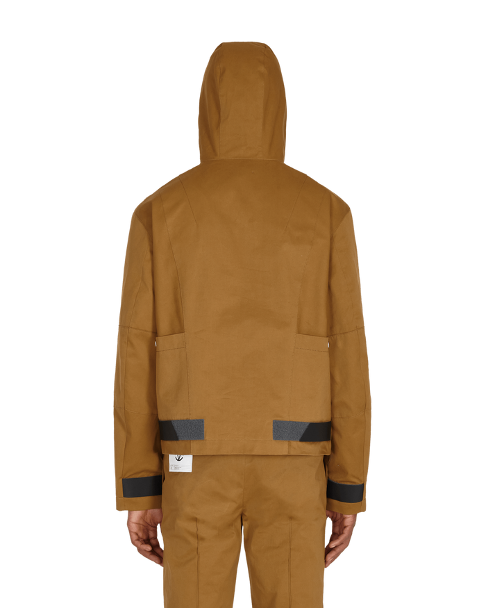 Slam Jam DIAGONAL YUMA ANORAK Brown Coats and Jackets Parka Jackets SJZMJK01FA01 BRW002