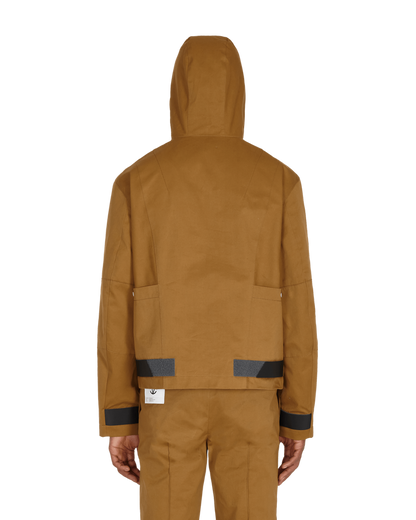 Slam Jam DIAGONAL YUMA ANORAK Brown Coats and Jackets Parka Jackets SJZMJK01FA01 BRW002