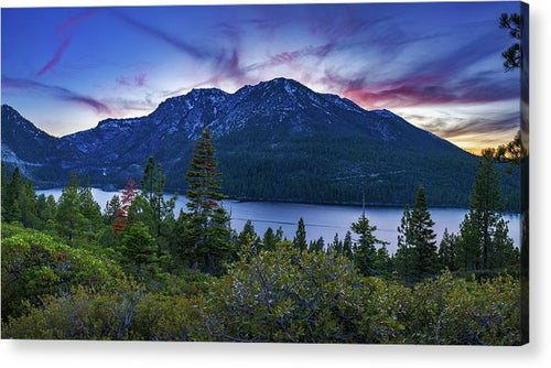 Emerald Bay Dusk By Brad Scott - Acrylic Print