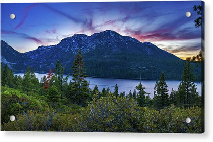 Emerald Bay Dusk By Brad Scott - Acrylic Print
