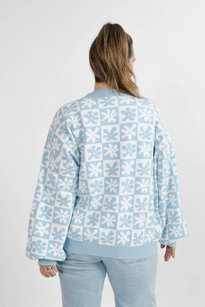 Floral Checkered Sweater Acorn Home + Apparel